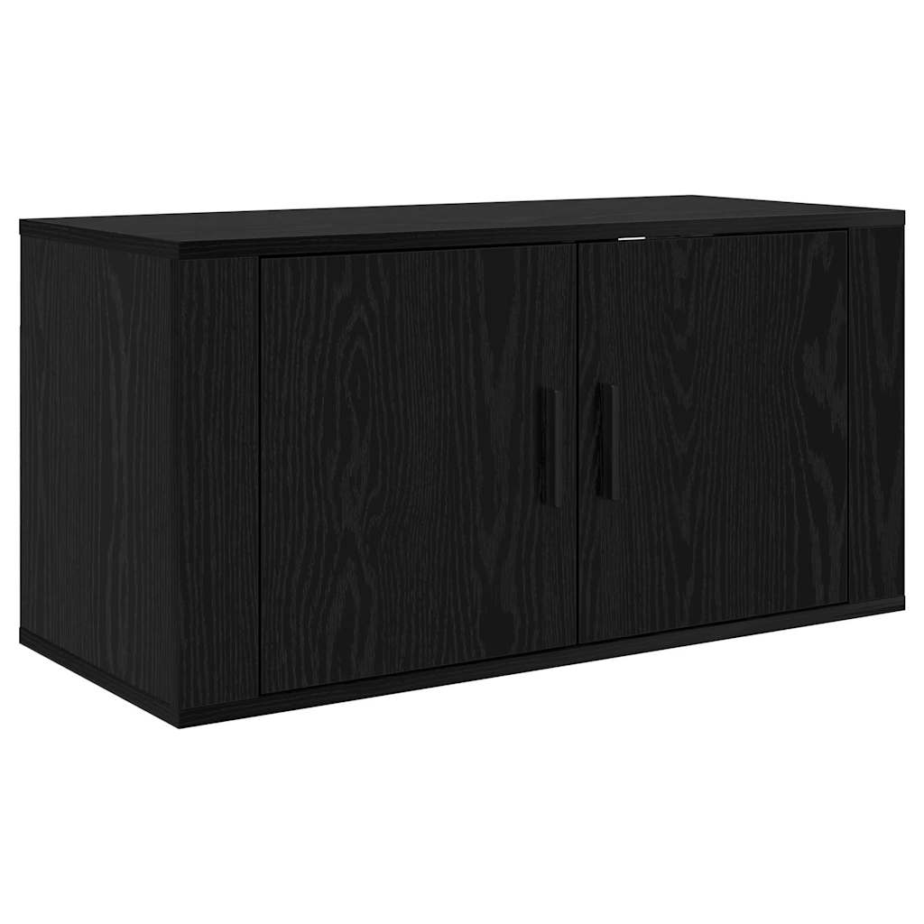 Wandtv-kast Set 3 pcs Zwart Eiken 80 x 34,5 x 40 cm is nu te koop bij PeponiXL, paradijselijk wonen!