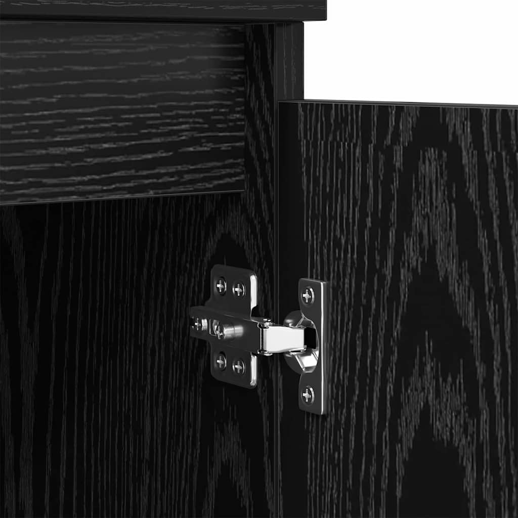 Dressoirs 2 pcs Zwart Eiken 60 x 35 x 70 cm Bewerkt hout is nu te koop bij PeponiXL, paradijselijk wonen!