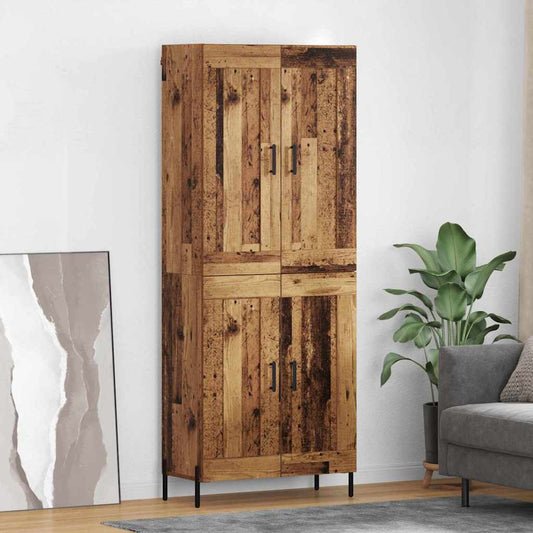 Hoge kast 2 pcs Oud Hout Bewerkt hout is nu te koop bij PeponiXL, paradijselijk wonen!