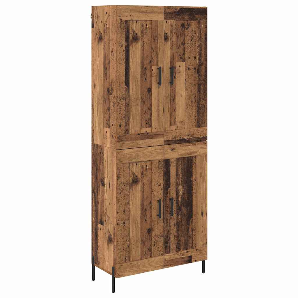 Hoge kast 2 pcs Oud Hout Bewerkt hout is nu te koop bij PeponiXL, paradijselijk wonen!
