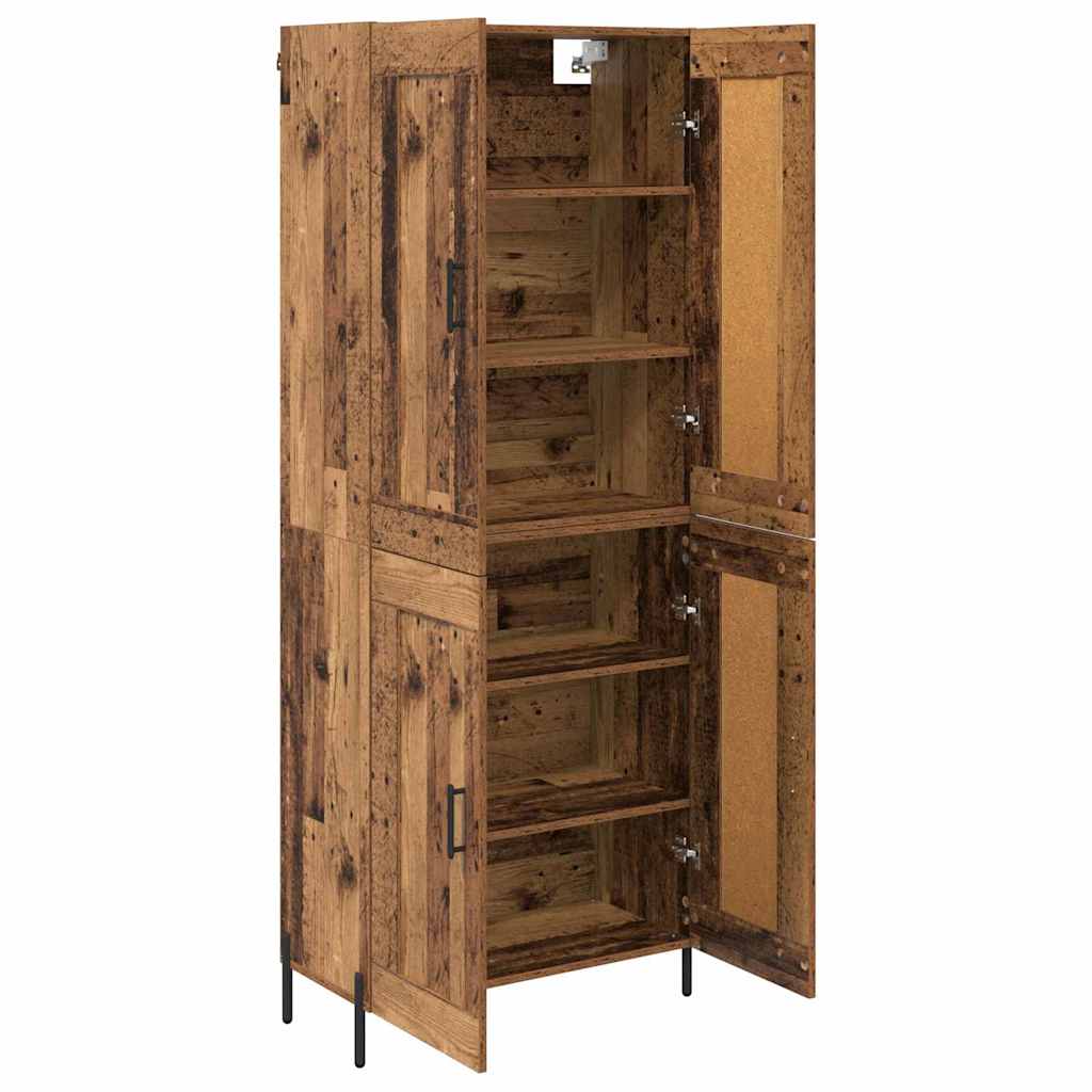 Hoge kast 2 pcs Oud Hout Bewerkt hout is nu te koop bij PeponiXL, paradijselijk wonen!