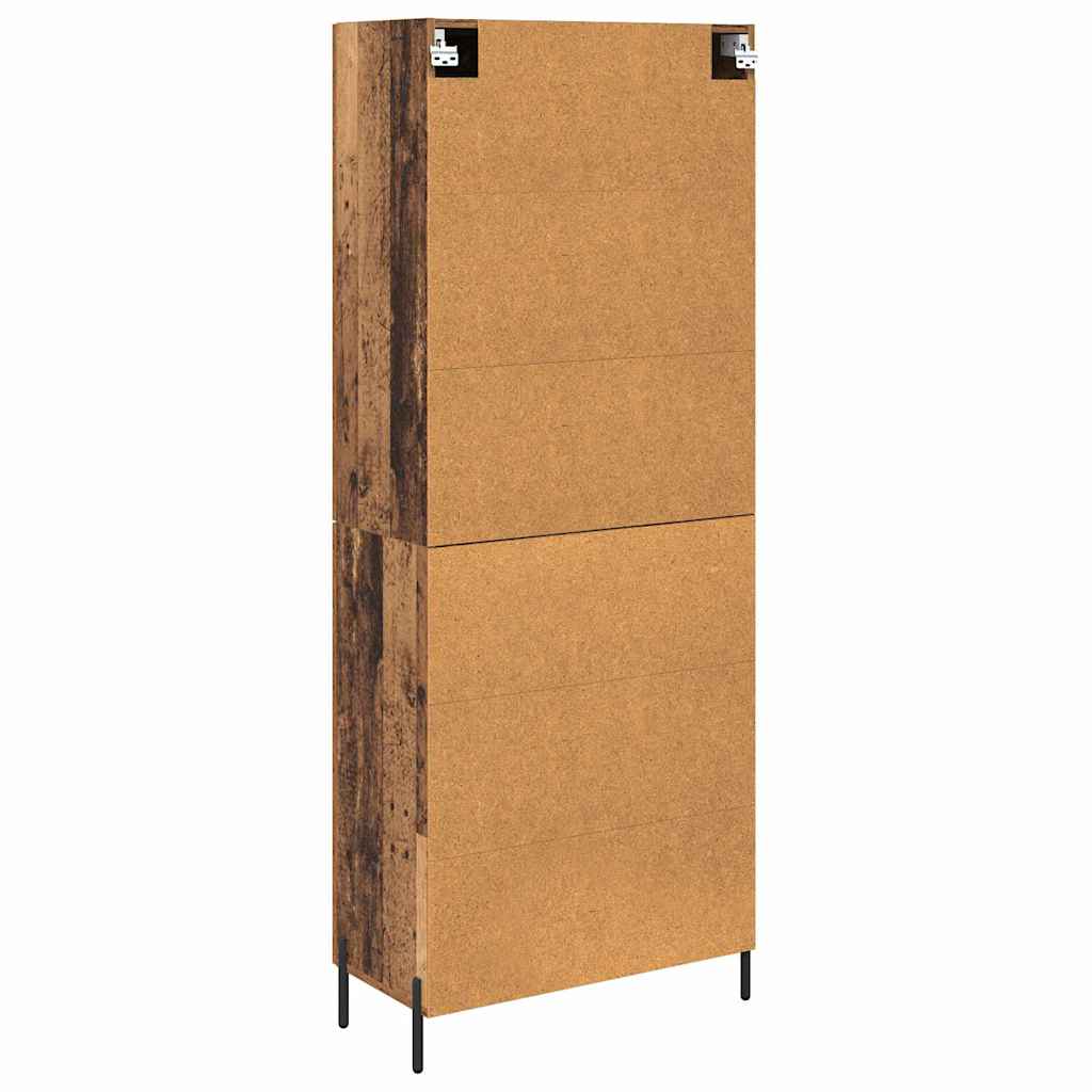 Hoge kast 2 pcs Oud Hout Bewerkt hout is nu te koop bij PeponiXL, paradijselijk wonen!