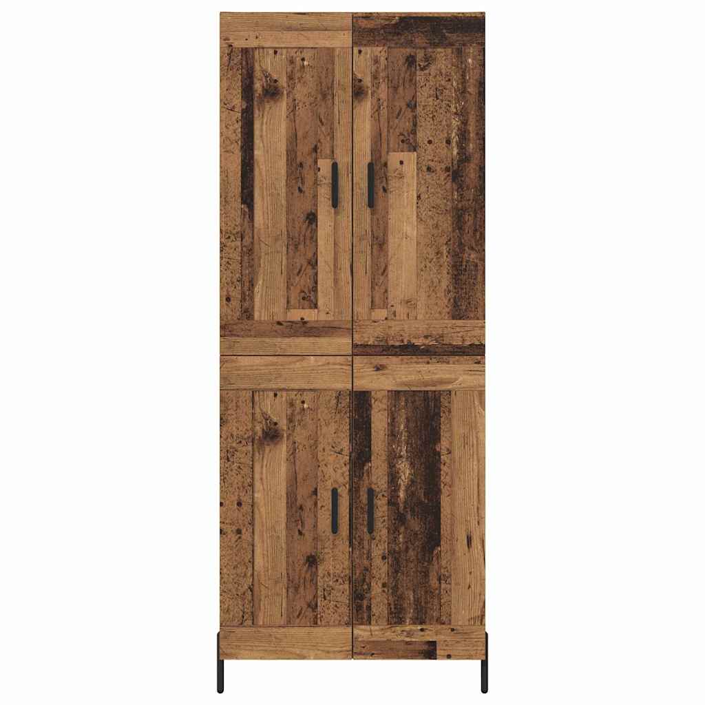 Hoge kast 2 pcs Oud Hout Bewerkt hout is nu te koop bij PeponiXL, paradijselijk wonen!