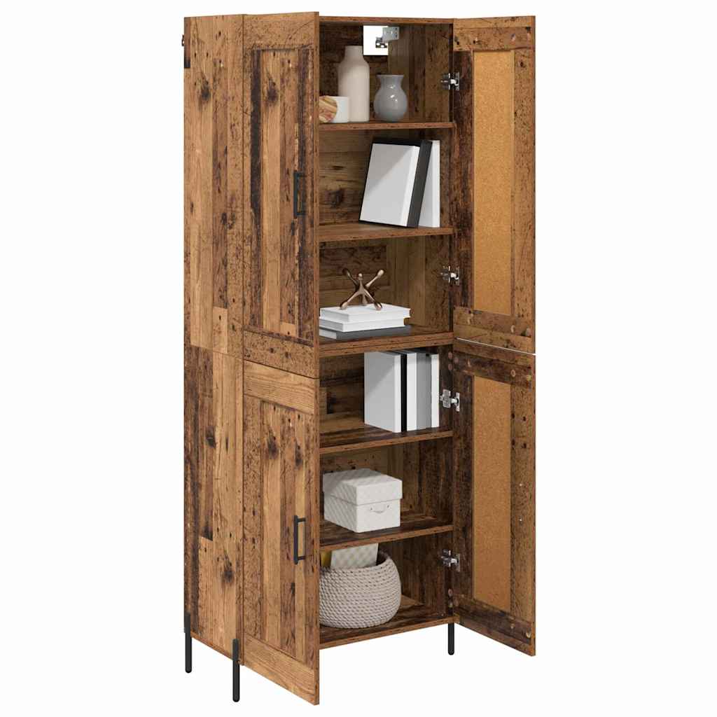 Hoge kast 2 pcs Oud Hout Bewerkt hout is nu te koop bij PeponiXL, paradijselijk wonen!