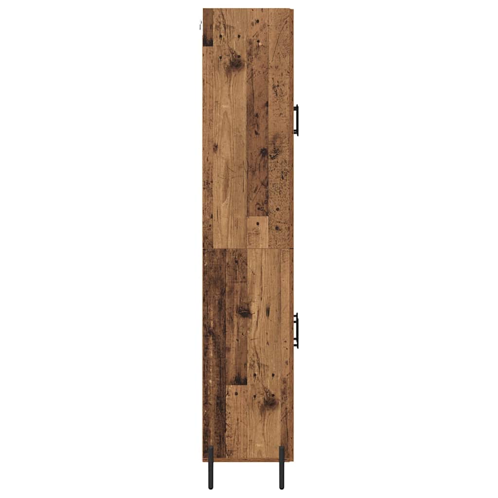 Hoge kast 2 pcs Oud Hout Bewerkt hout is nu te koop bij PeponiXL, paradijselijk wonen!