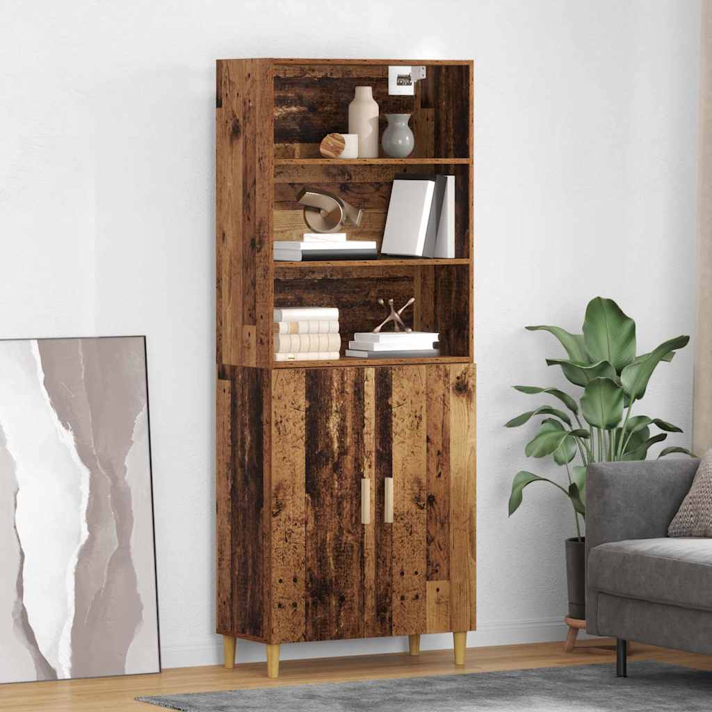 Hoge kast Oud Hout 69,5 x 32,5 x 180 cm Bewerkt hout is nu te koop bij PeponiXL, paradijselijk wonen!
