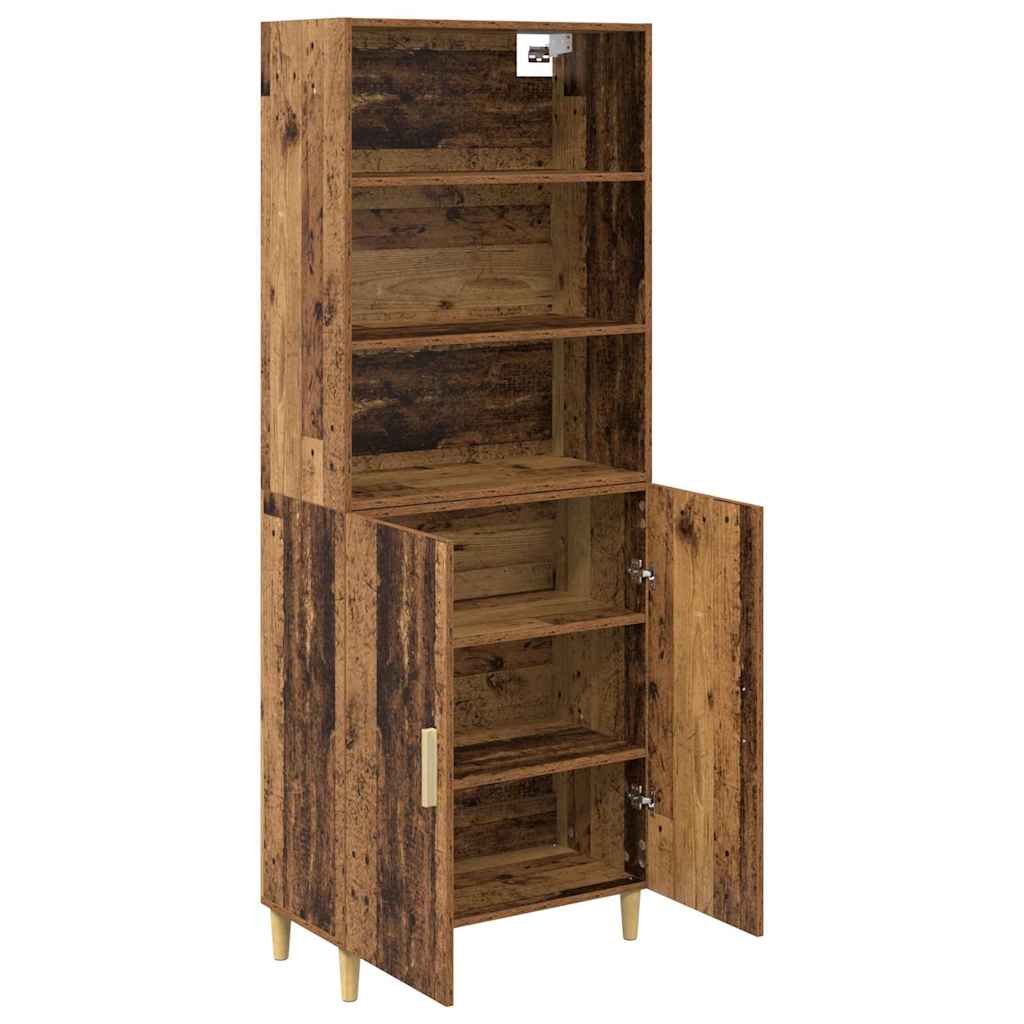 Hoge kast Oud Hout 69,5 x 32,5 x 180 cm Bewerkt hout is nu te koop bij PeponiXL, paradijselijk wonen!