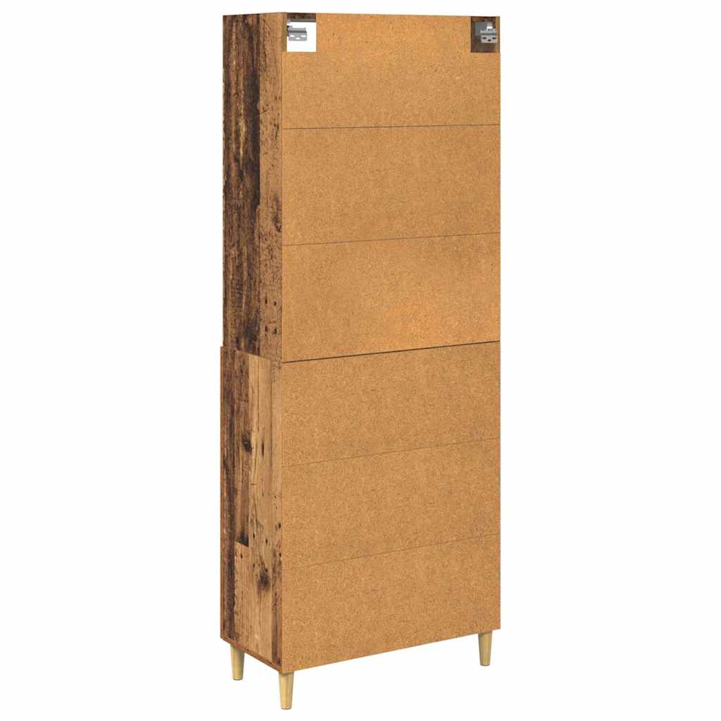 Hoge kast Oud Hout 69,5 x 32,5 x 180 cm Bewerkt hout is nu te koop bij PeponiXL, paradijselijk wonen!