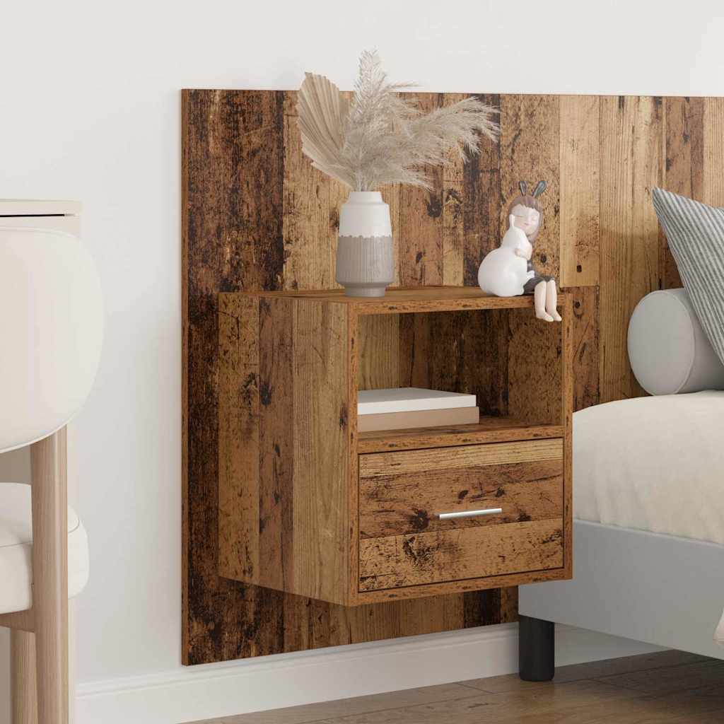 Hoofdbord Met Kast met lade 3 pcs Oud Hout Bewerkt hout is nu te koop bij PeponiXL, paradijselijk wonen!