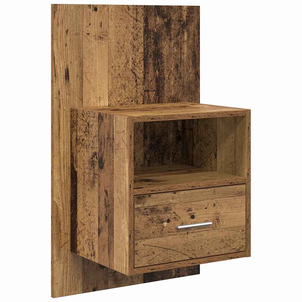 Hoofdbord Met Kast met lade 3 pcs Oud Hout Bewerkt hout is nu te koop bij PeponiXL, paradijselijk wonen!