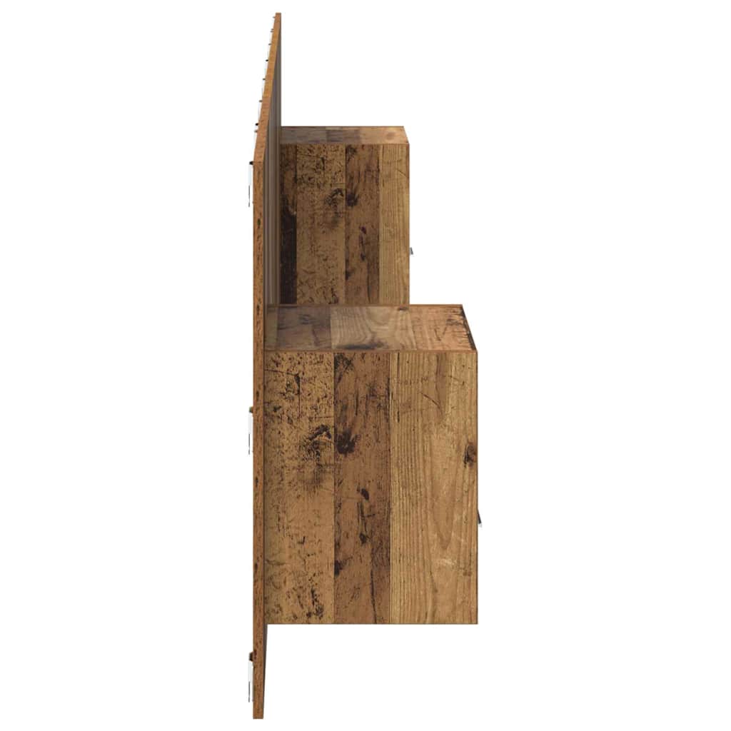 Hoofdbord Met Kast met lade 3 pcs Oud Hout Bewerkt hout is nu te koop bij PeponiXL, paradijselijk wonen!