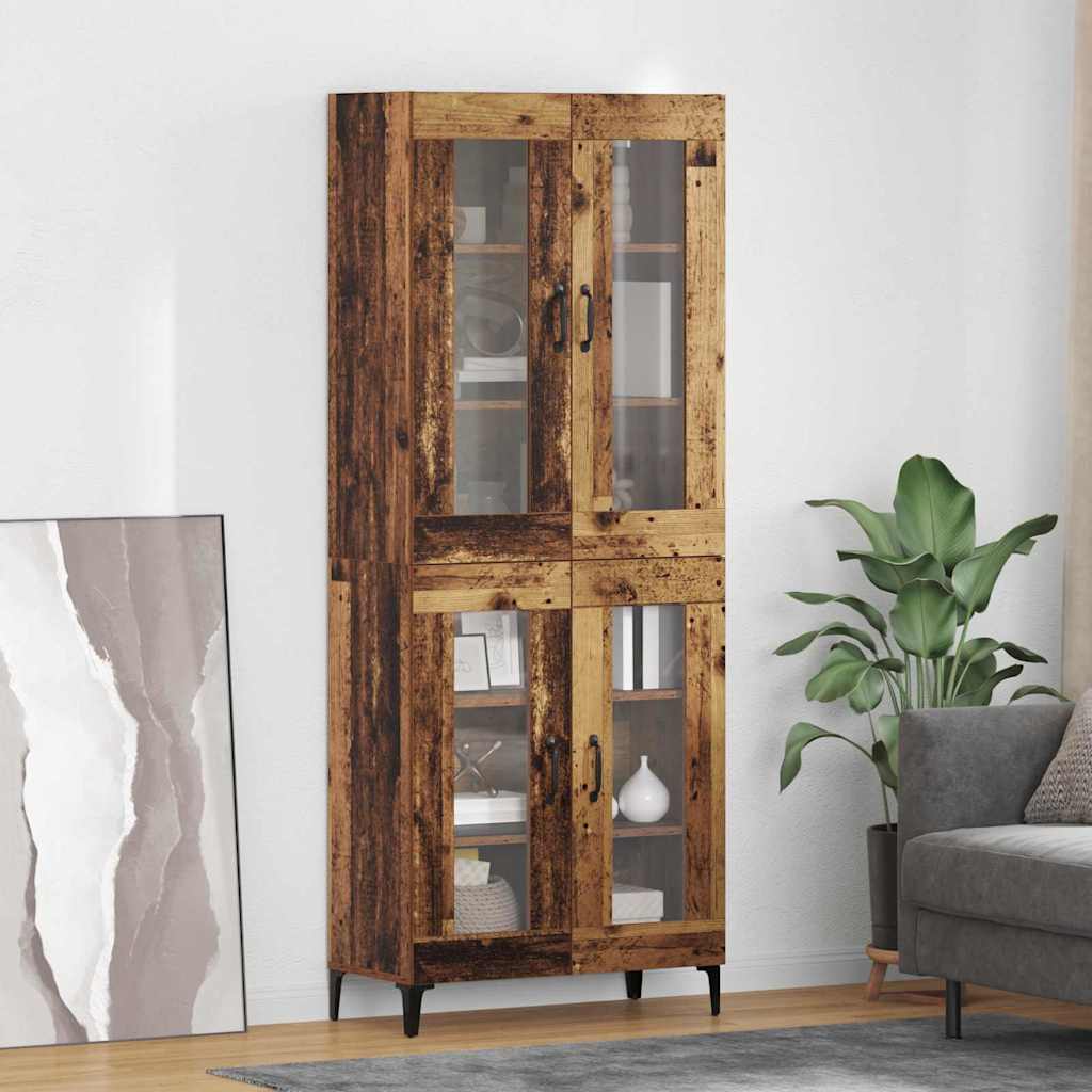 Highboard Oud Hout 69,5 x 34 x 180 cm Bewerkt hout is nu te koop bij PeponiXL, paradijselijk wonen!