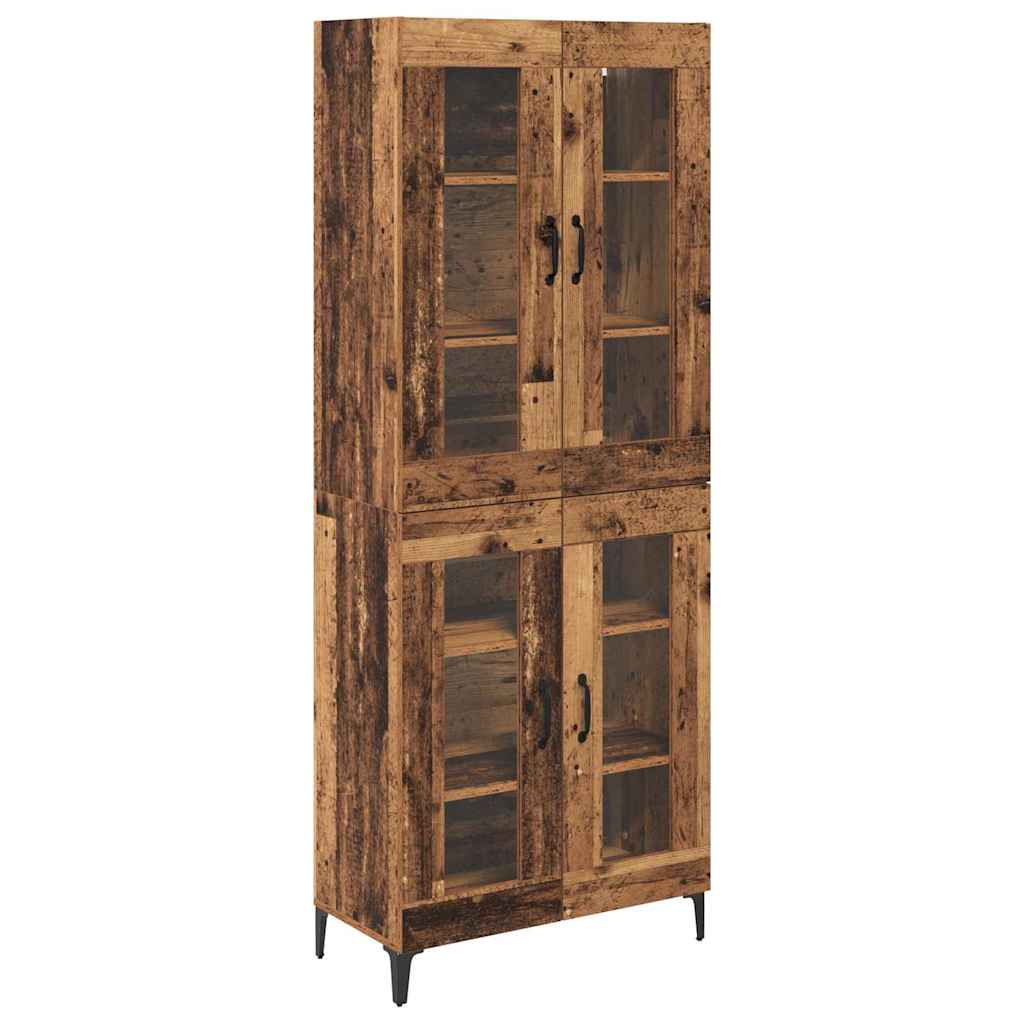 Highboard Oud Hout 69,5 x 34 x 180 cm Bewerkt hout is nu te koop bij PeponiXL, paradijselijk wonen!