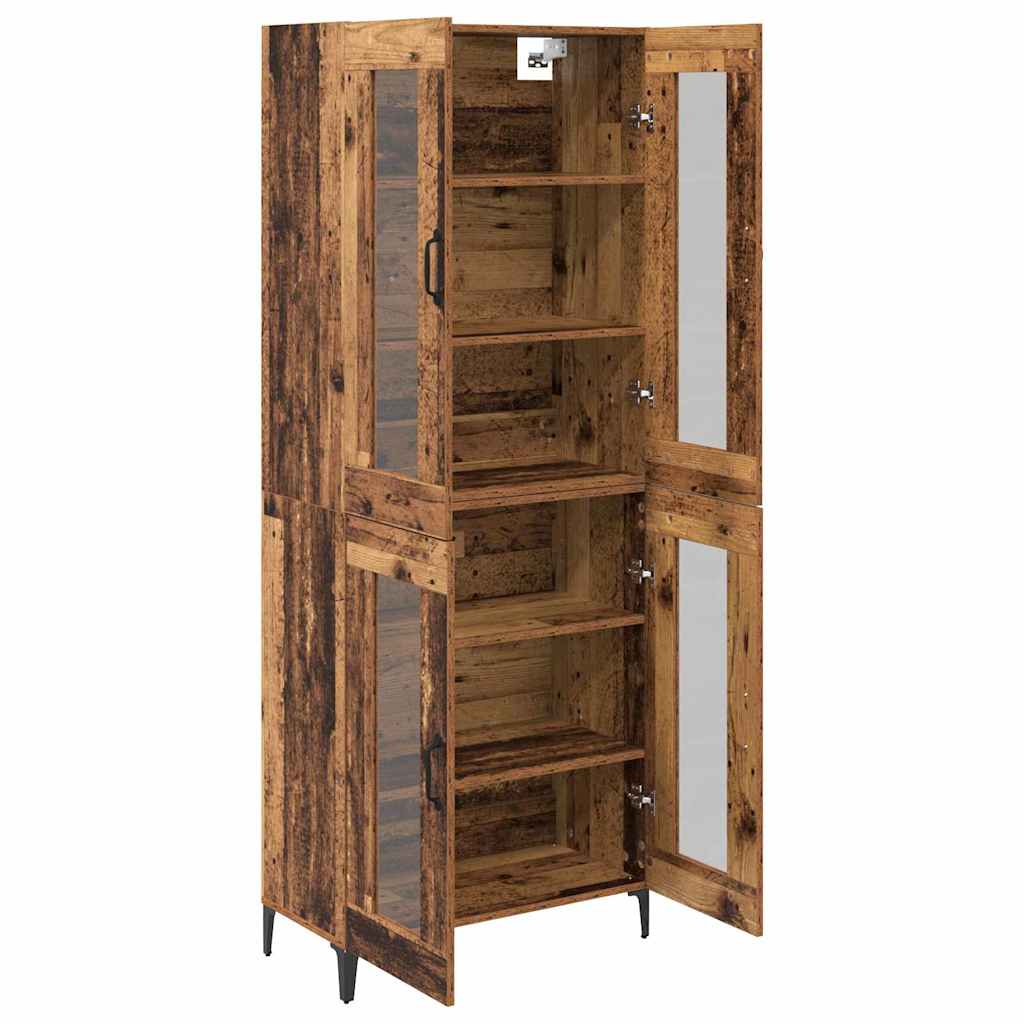 Highboard Oud Hout 69,5 x 34 x 180 cm Bewerkt hout is nu te koop bij PeponiXL, paradijselijk wonen!