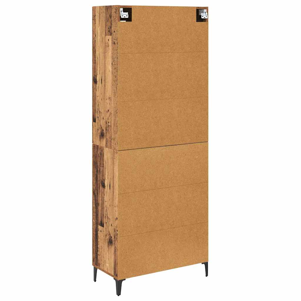 Highboard Oud Hout 69,5 x 34 x 180 cm Bewerkt hout is nu te koop bij PeponiXL, paradijselijk wonen!