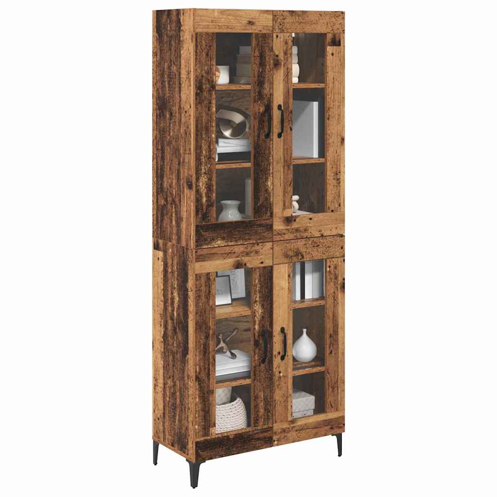 Highboard Oud Hout 69,5 x 34 x 180 cm Bewerkt hout is nu te koop bij PeponiXL, paradijselijk wonen!