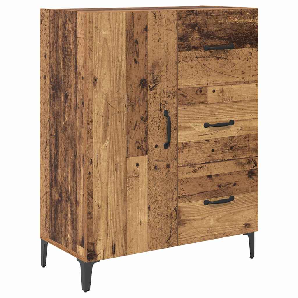 Highboard met lade Oud Hout 69,5 x 34 x 180 cm Bewerkt hout is nu te koop bij PeponiXL, paradijselijk wonen!