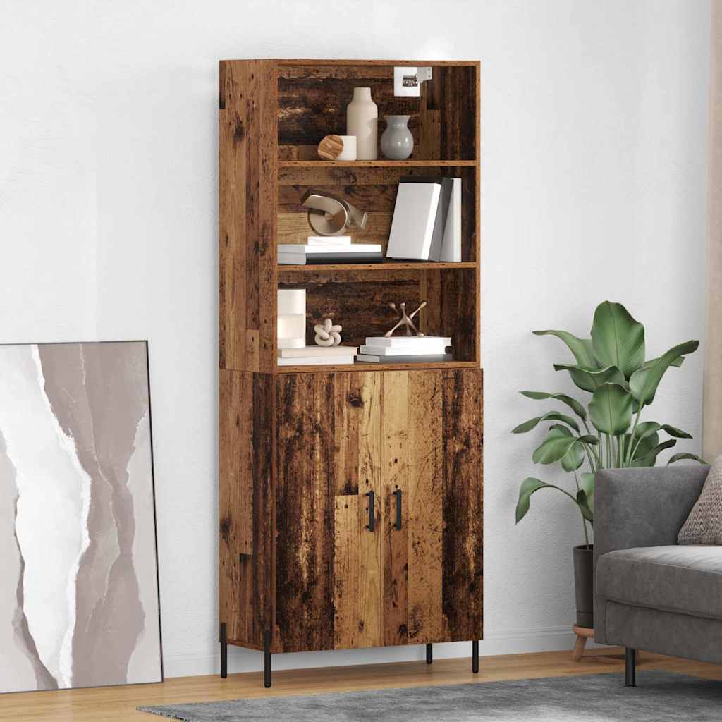 Hoge kast Oud Hout 69,5 x 32,5 x 180 cm Bewerkt hout is nu te koop bij PeponiXL, paradijselijk wonen!