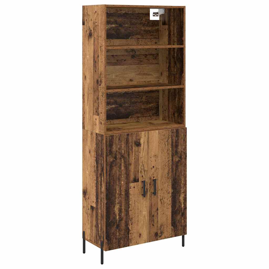 Hoge kast Oud Hout 69,5 x 32,5 x 180 cm Bewerkt hout is nu te koop bij PeponiXL, paradijselijk wonen!