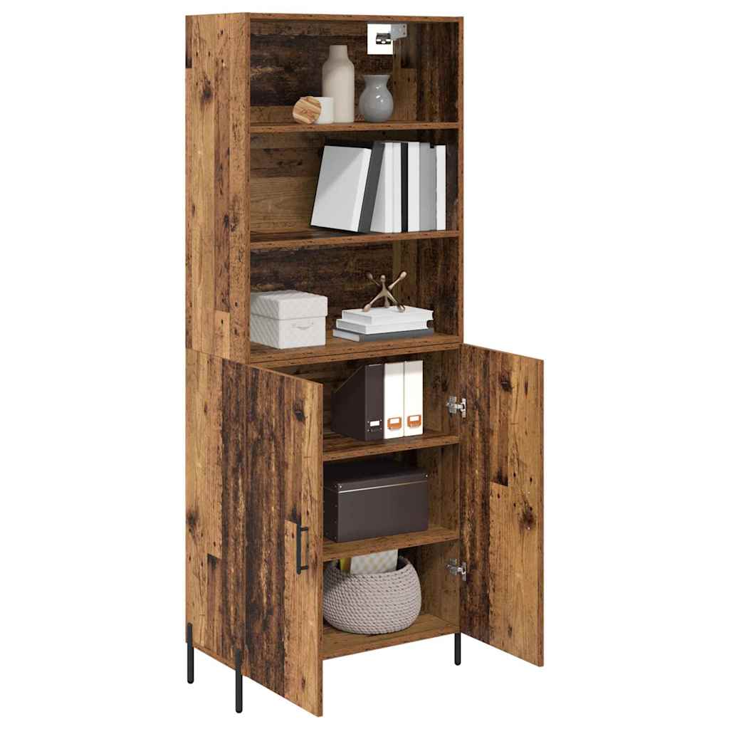 Hoge kast Oud Hout 69,5 x 32,5 x 180 cm Bewerkt hout is nu te koop bij PeponiXL, paradijselijk wonen!