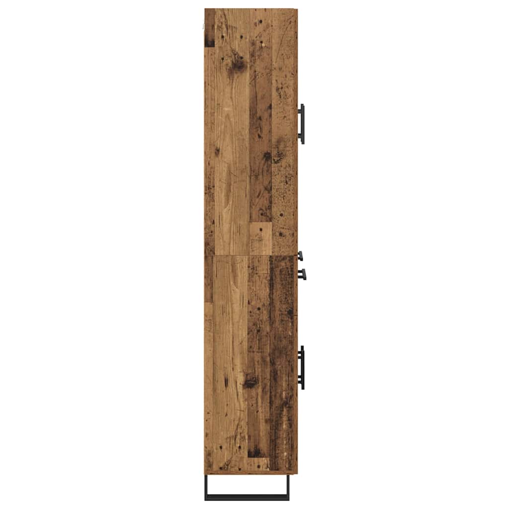 Hoge kast met lade 2 pcs Oud Hout Bewerkt hout is nu te koop bij PeponiXL, paradijselijk wonen!
