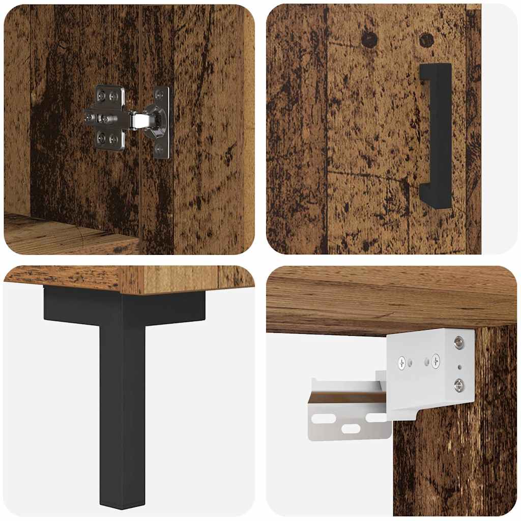 Highboard Oud Hout 69,5 x 34 x 180 cm Bewerkt hout is nu te koop bij PeponiXL, paradijselijk wonen!