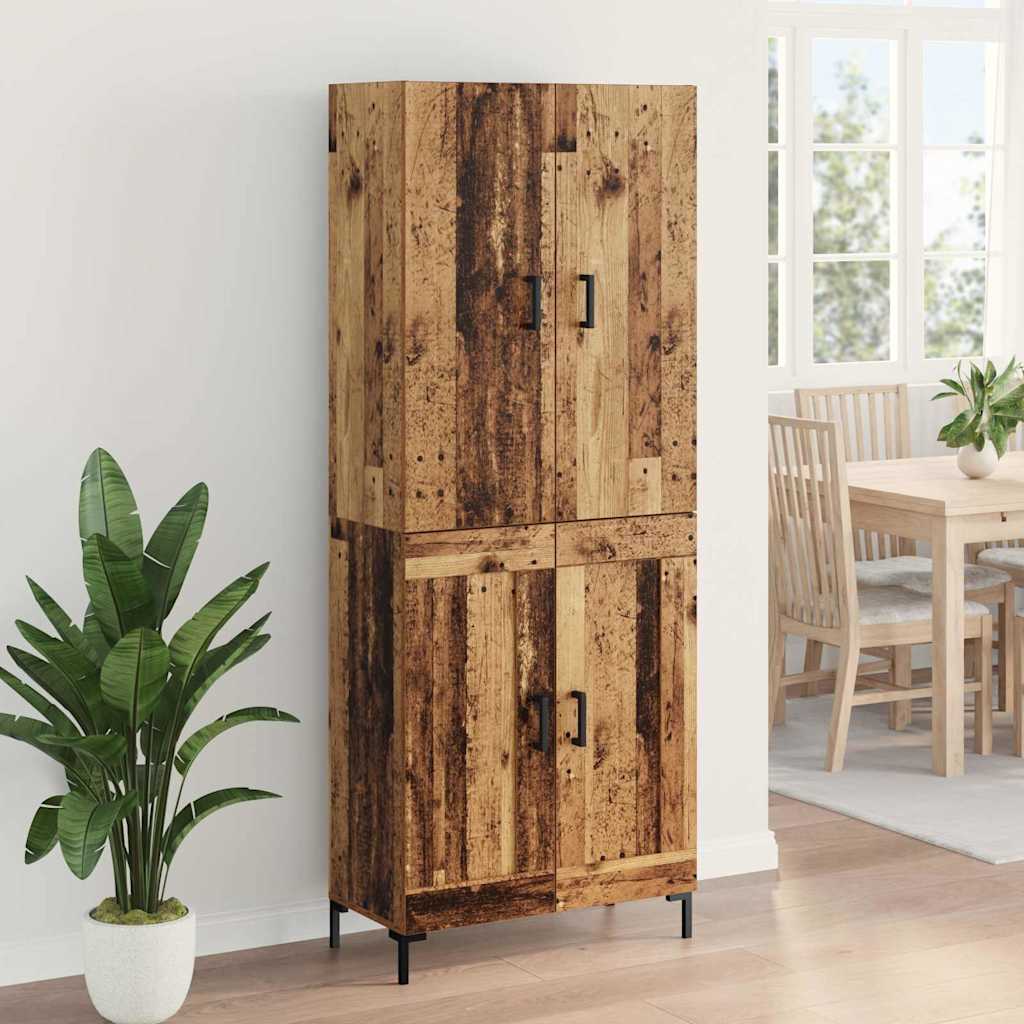 Highboard Oud Hout 69,5 x 34 x 180 cm Bewerkt hout is nu te koop bij PeponiXL, paradijselijk wonen!