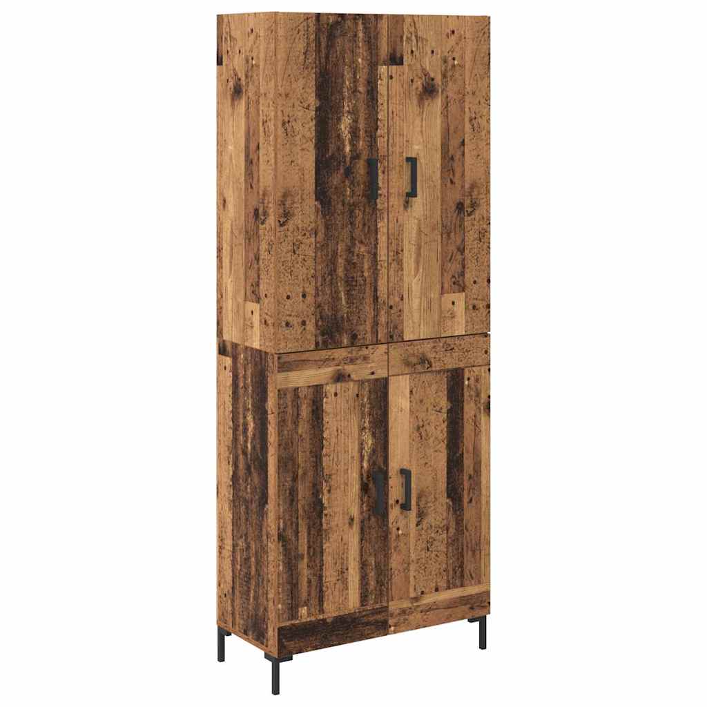 Highboard Oud Hout 69,5 x 34 x 180 cm Bewerkt hout is nu te koop bij PeponiXL, paradijselijk wonen!