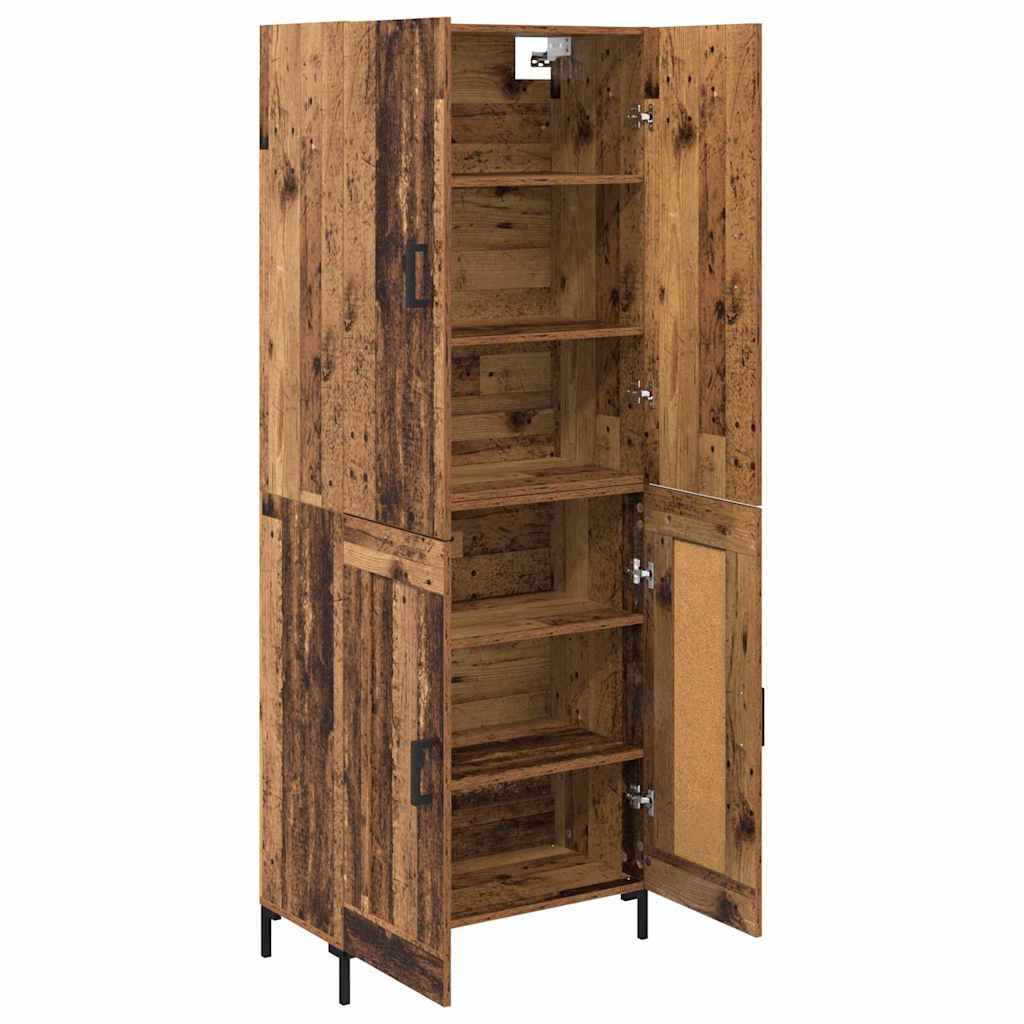Highboard Oud Hout 69,5 x 34 x 180 cm Bewerkt hout is nu te koop bij PeponiXL, paradijselijk wonen!