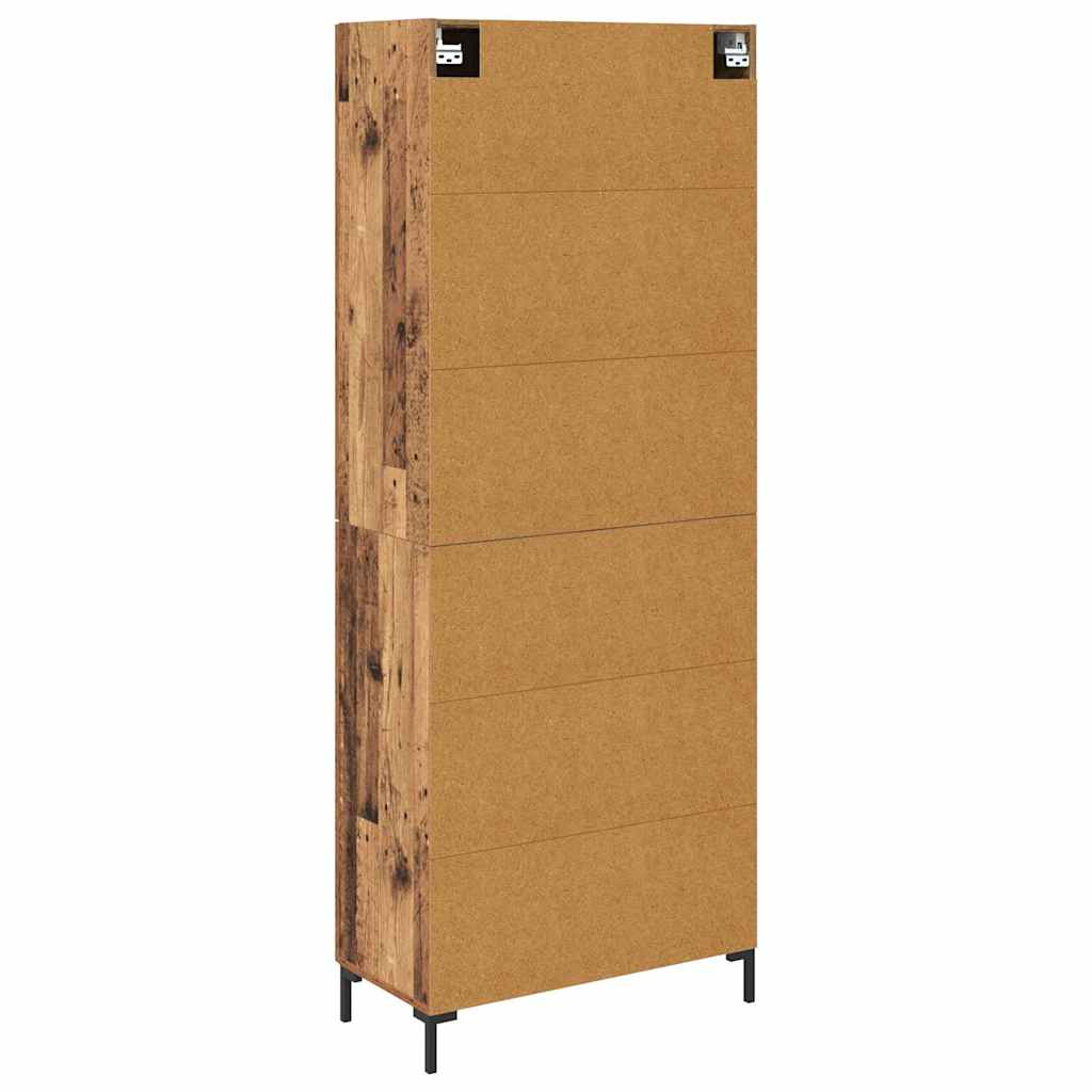 Highboard Oud Hout 69,5 x 34 x 180 cm Bewerkt hout is nu te koop bij PeponiXL, paradijselijk wonen!