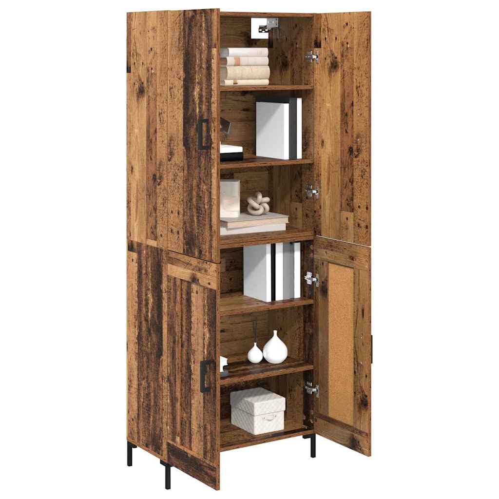 Highboard Oud Hout 69,5 x 34 x 180 cm Bewerkt hout is nu te koop bij PeponiXL, paradijselijk wonen!