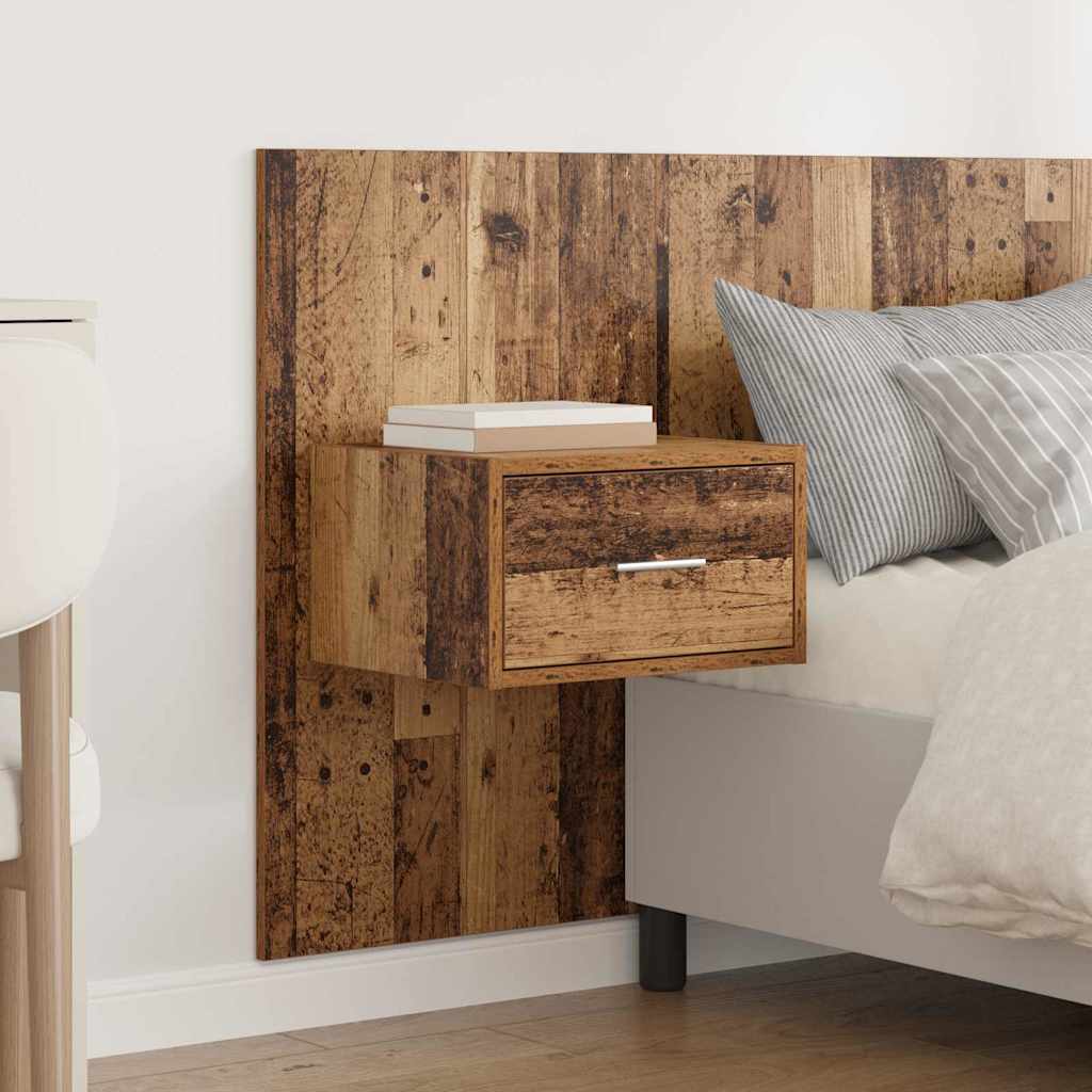Hoofdbord Met Kast met lade 3 pcs Oud Hout Bewerkt hout is nu te koop bij PeponiXL, paradijselijk wonen!