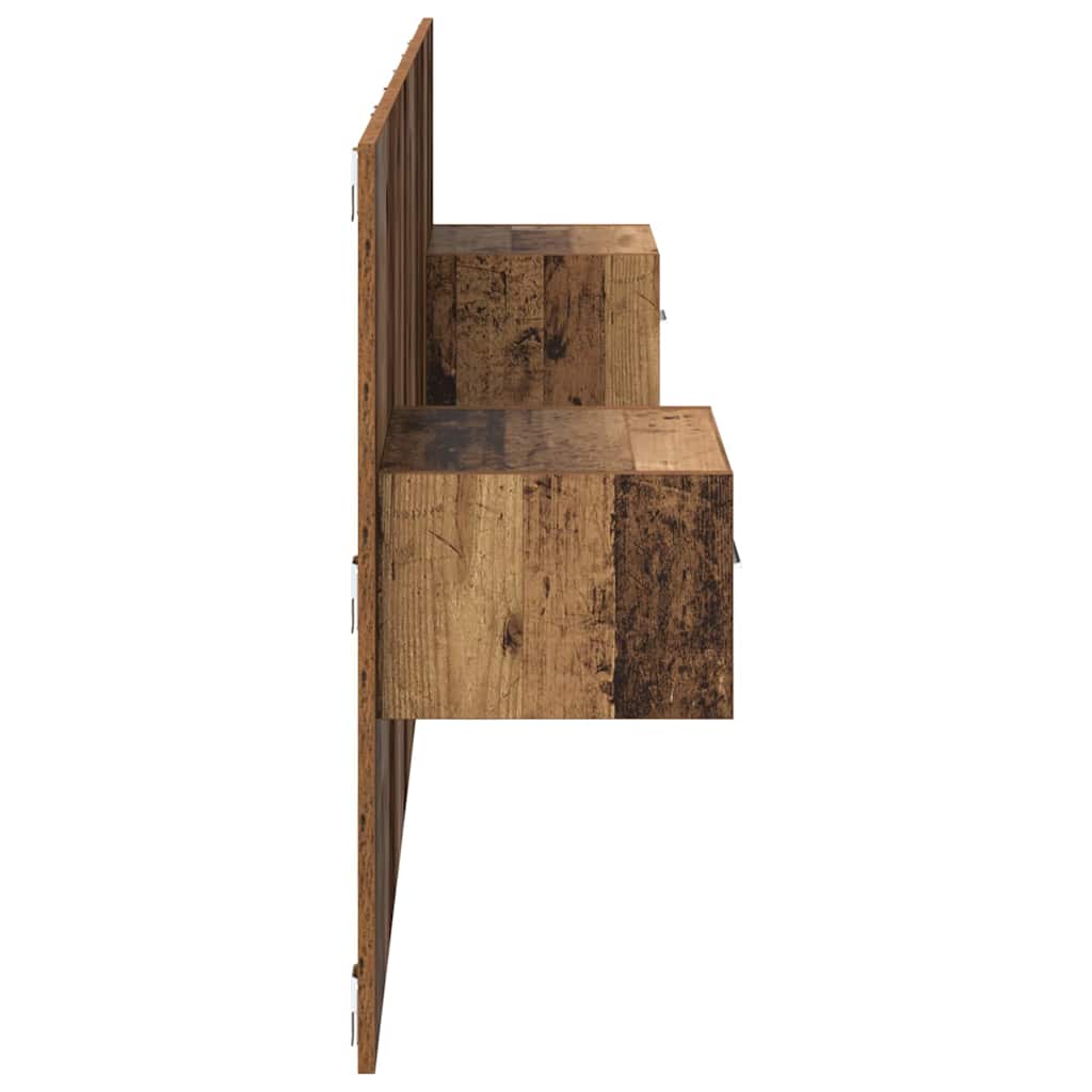 Hoofdbord Met Kast met lade 3 pcs Oud Hout Bewerkt hout is nu te koop bij PeponiXL, paradijselijk wonen!