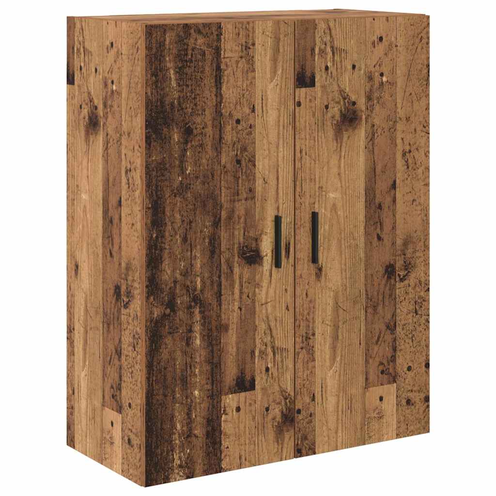 Hoge kast met lade 2 pcs Oud Hout Geengineerd Hout en Glas is nu te koop bij PeponiXL, paradijselijk wonen!