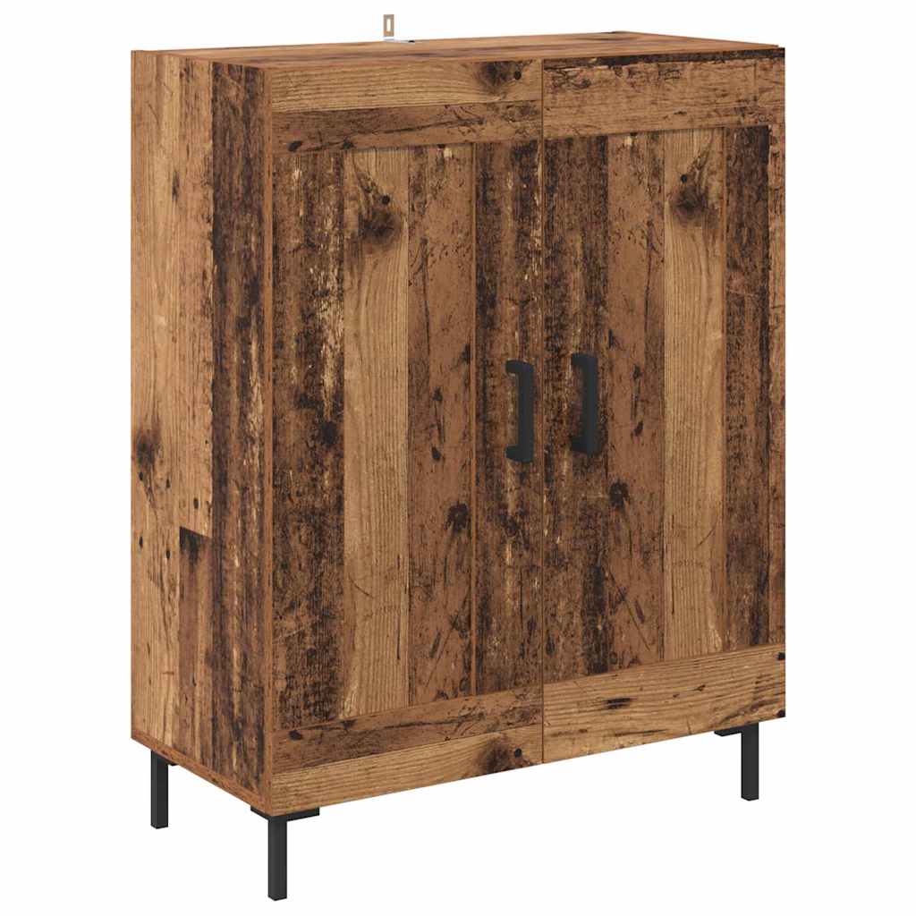 Hoge kast Oudhout 69,5 x 34 x 180 cm Bewerkt hout is nu te koop bij PeponiXL, paradijselijk wonen!