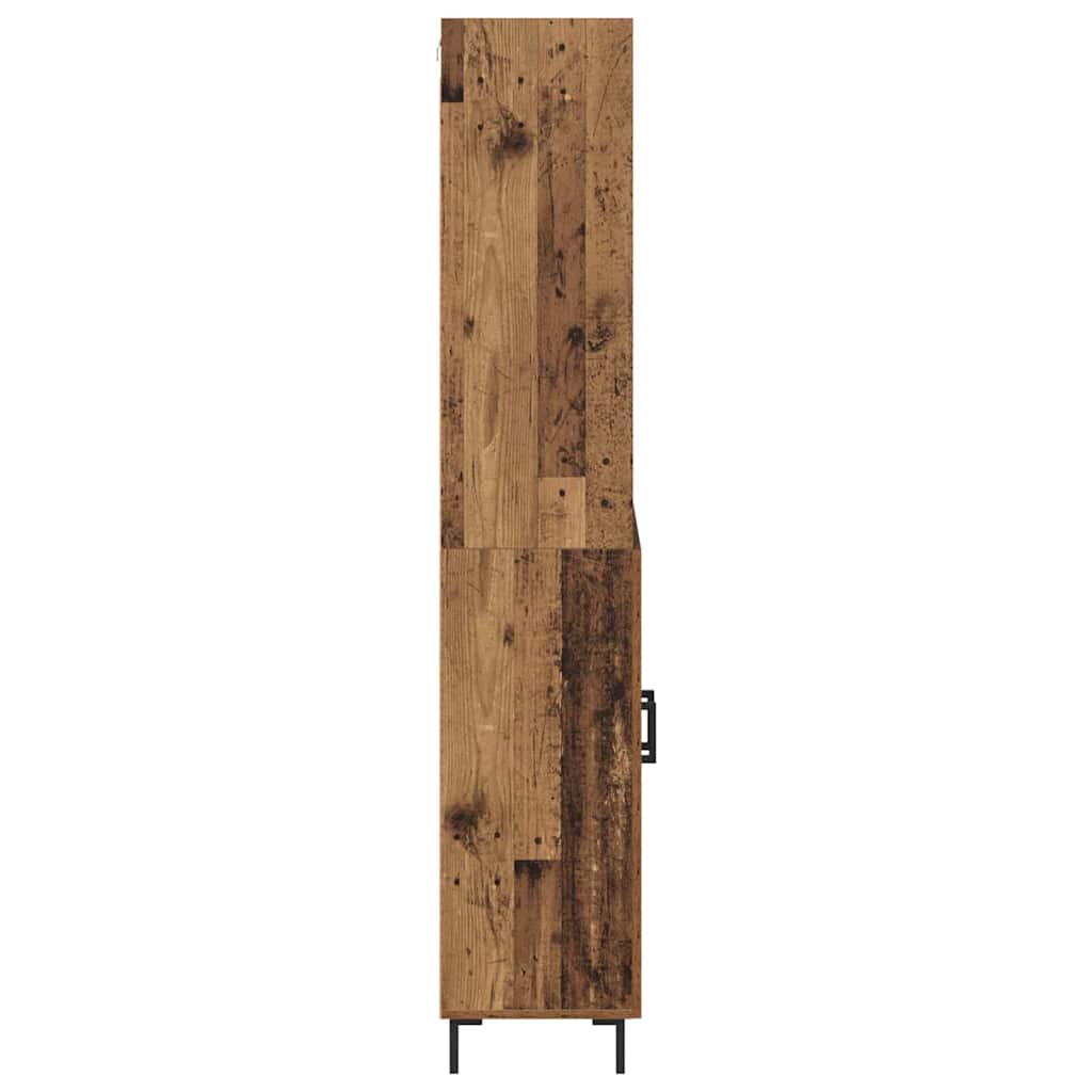 Hoge kast Oudhout 69,5 x 34 x 180 cm Bewerkt hout is nu te koop bij PeponiXL, paradijselijk wonen!