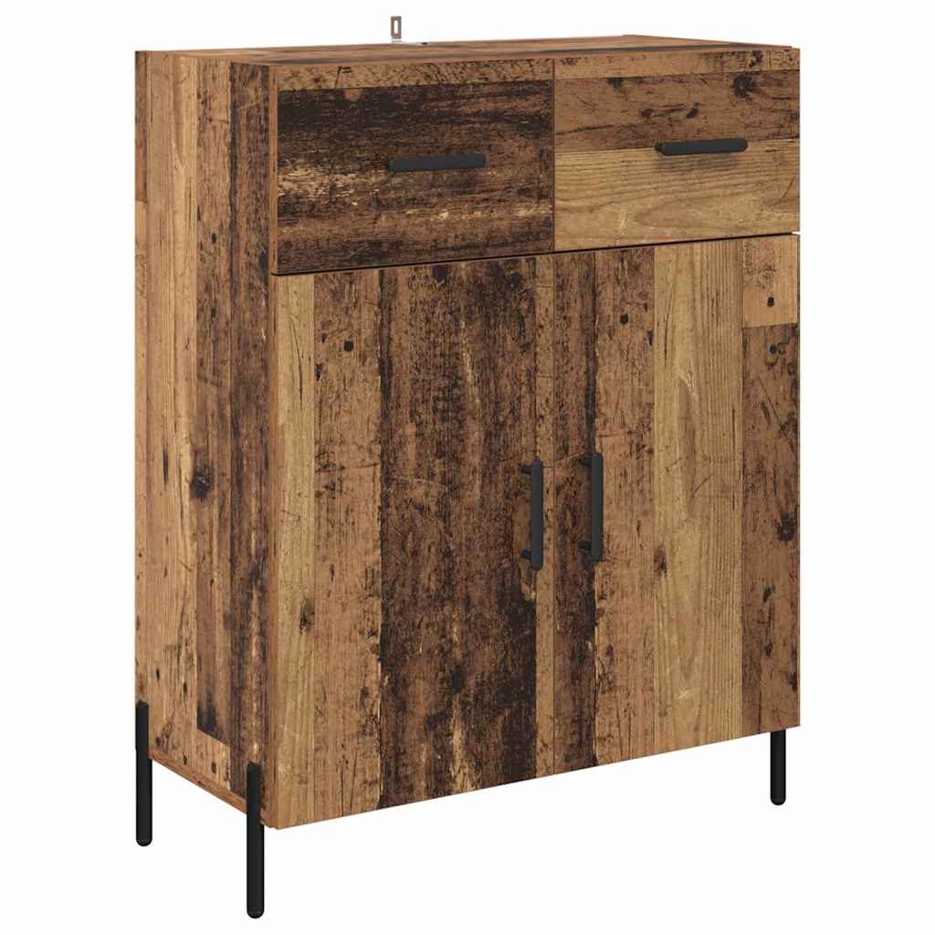 Highboard met lade Oud Hout 69,5 x 34 x 180 cm Bewerkt hout is nu te koop bij PeponiXL, paradijselijk wonen!