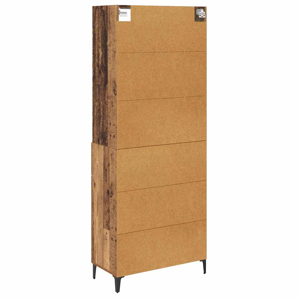 Hoge kast met lade Oud Hout 69,5 x 34 x 180 cm Bewerkt hout is nu te koop bij PeponiXL, paradijselijk wonen!