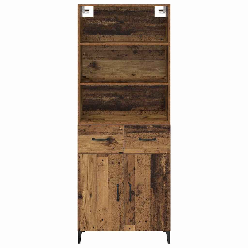 Hoge kast met lade Oud Hout 69,5 x 34 x 180 cm Bewerkt hout is nu te koop bij PeponiXL, paradijselijk wonen!