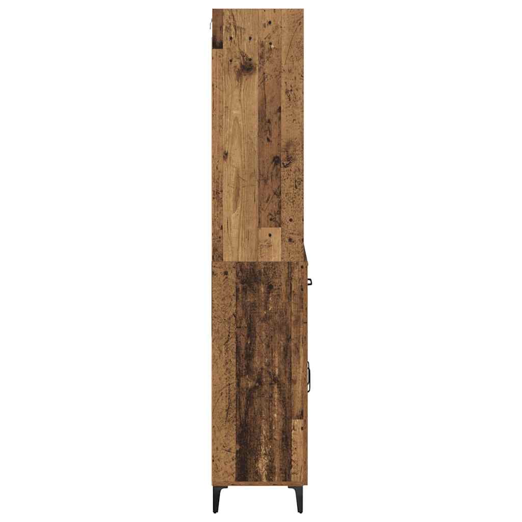 Hoge kast met lade Oud Hout 69,5 x 34 x 180 cm Bewerkt hout is nu te koop bij PeponiXL, paradijselijk wonen!