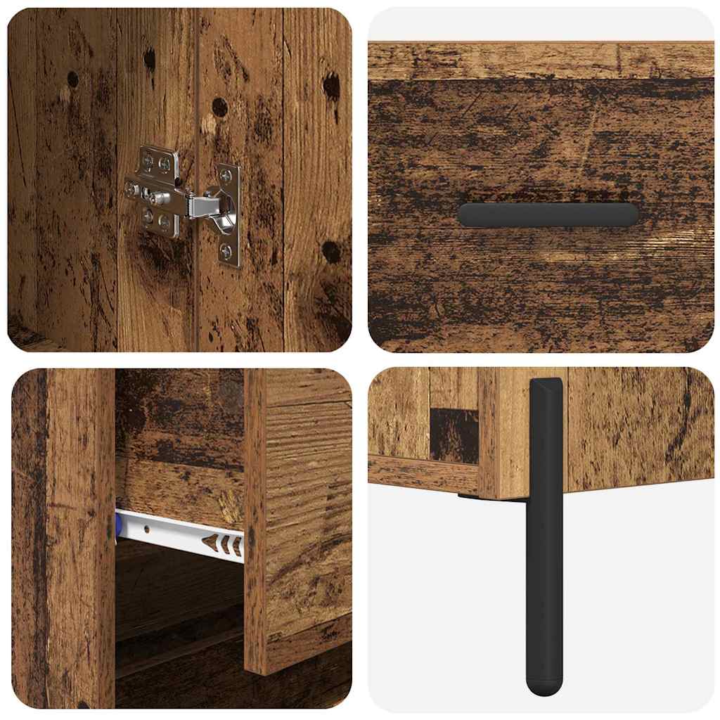 Hoge kast met lade Oud Hout 69,5 x 32,5 x 180 cm Bewerkt hout is nu te koop bij PeponiXL, paradijselijk wonen!