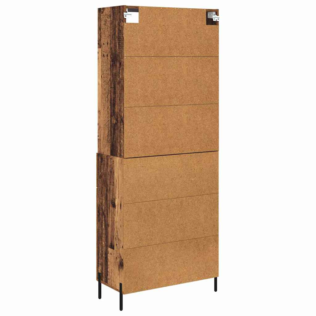 Hoge kast met lade Oud Hout 69,5 x 32,5 x 180 cm Bewerkt hout is nu te koop bij PeponiXL, paradijselijk wonen!