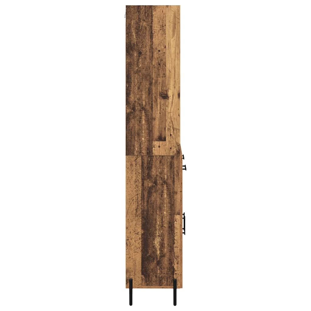 Hoge kast met lade Oud Hout 69,5 x 32,5 x 180 cm Bewerkt hout is nu te koop bij PeponiXL, paradijselijk wonen!