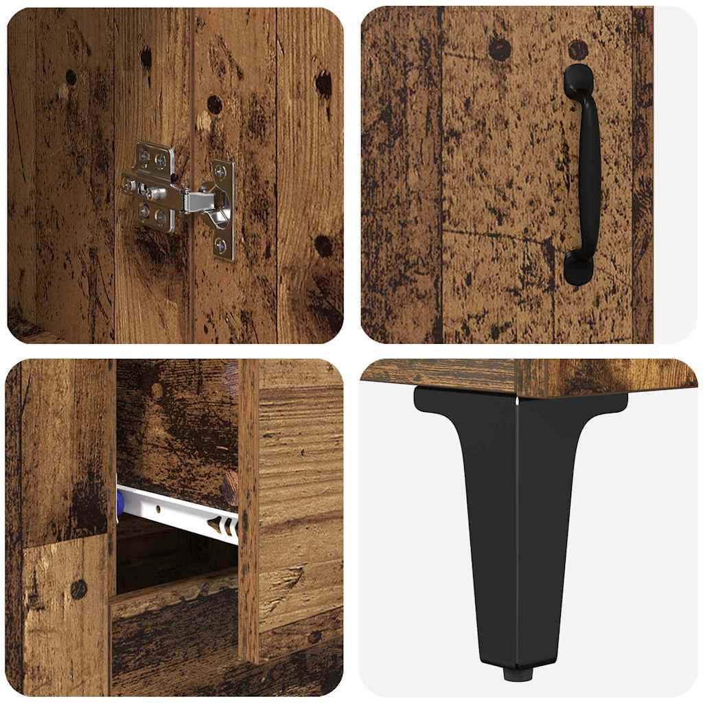 Hoge kast met lade Oud Hout 69,5 x 34 x 180 cm Bewerkt hout is nu te koop bij PeponiXL, paradijselijk wonen!