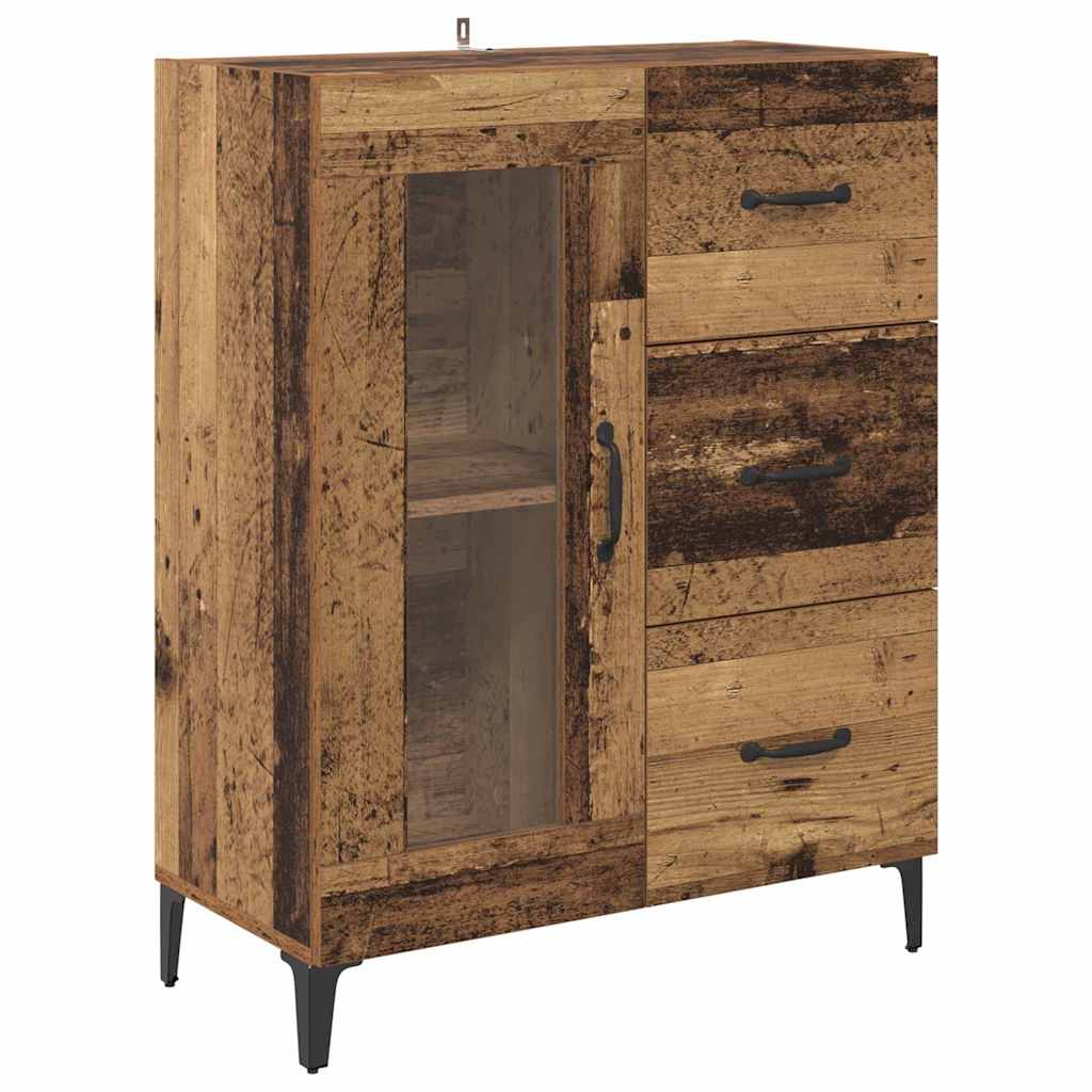 Hoge kast met lade Oud Hout 69,5 x 34 x 180 cm Bewerkt hout is nu te koop bij PeponiXL, paradijselijk wonen!