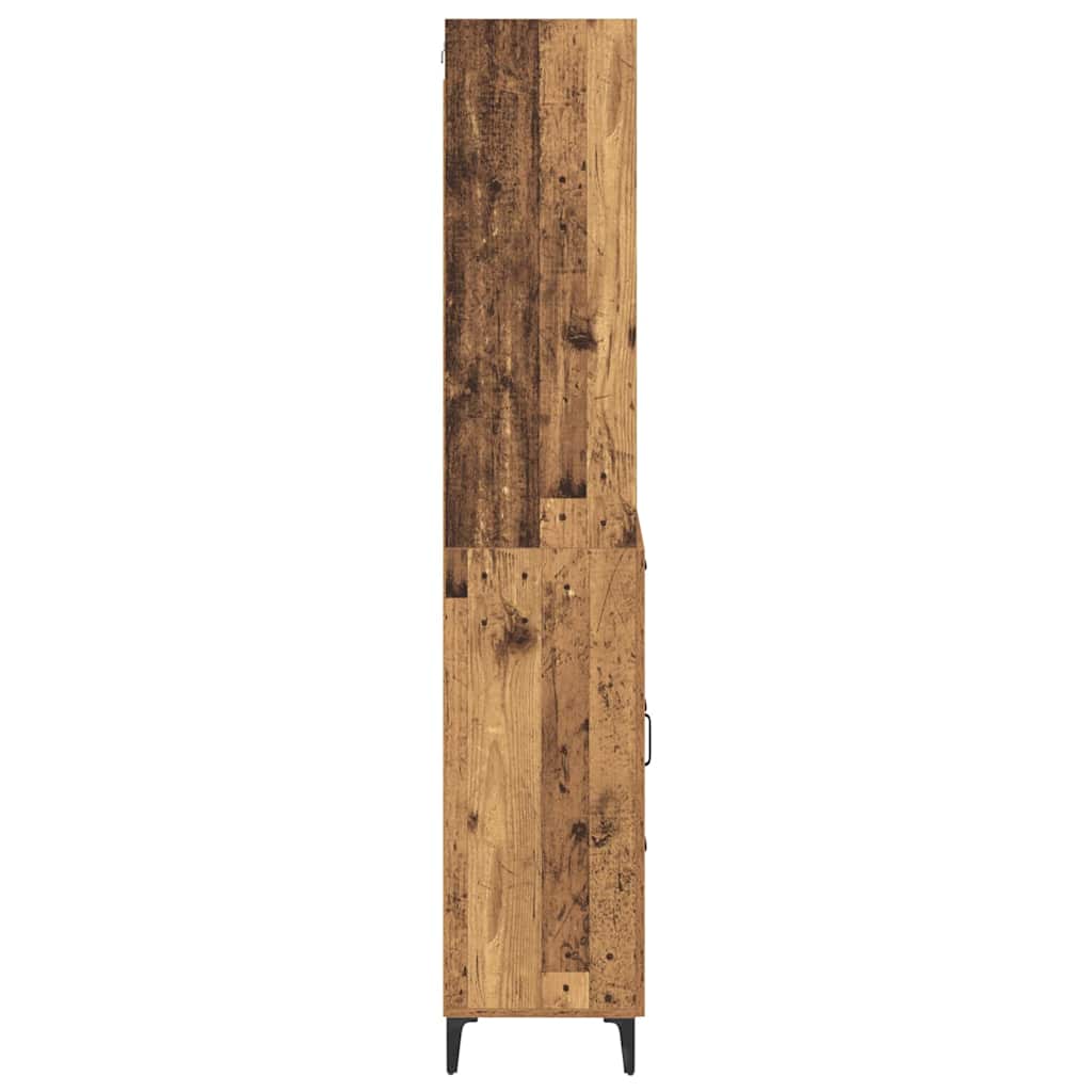Hoge kast met lade Oud Hout 69,5 x 34 x 180 cm Bewerkt hout is nu te koop bij PeponiXL, paradijselijk wonen!