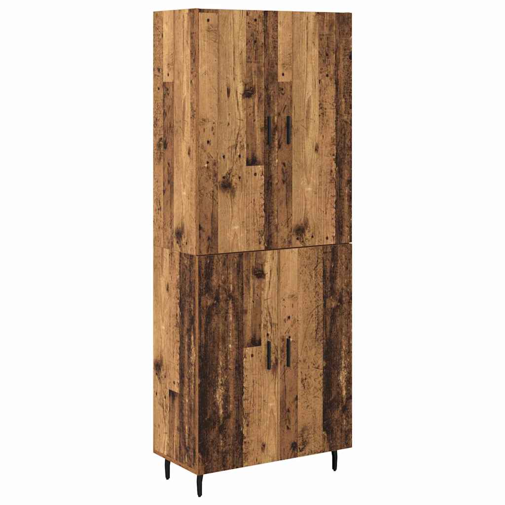 Hoge kast 2 pcs Oud Hout Bewerkt hout is nu te koop bij PeponiXL, paradijselijk wonen!