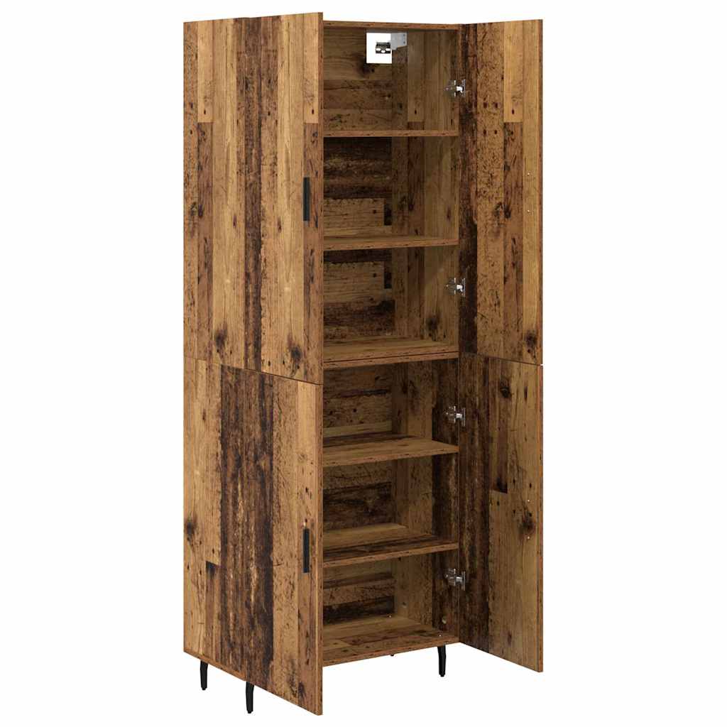 Hoge kast 2 pcs Oud Hout Bewerkt hout is nu te koop bij PeponiXL, paradijselijk wonen!