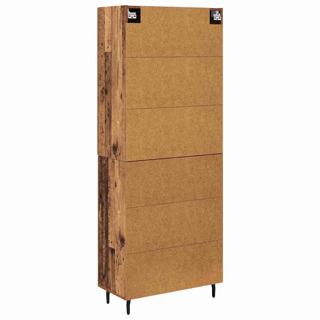 Hoge kast 2 pcs Oud Hout Bewerkt hout is nu te koop bij PeponiXL, paradijselijk wonen!
