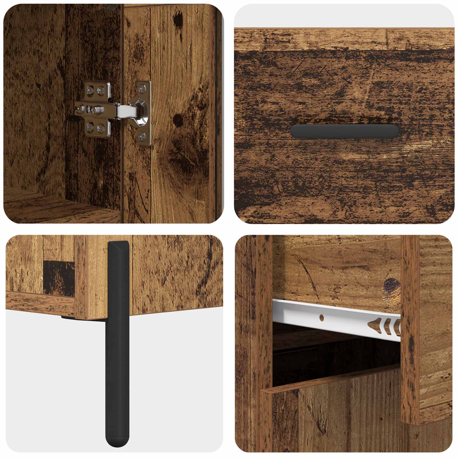 Highboard met lade Oud Hout 69,5 x 34 x 180 cm Bewerkt hout is nu te koop bij PeponiXL, paradijselijk wonen!